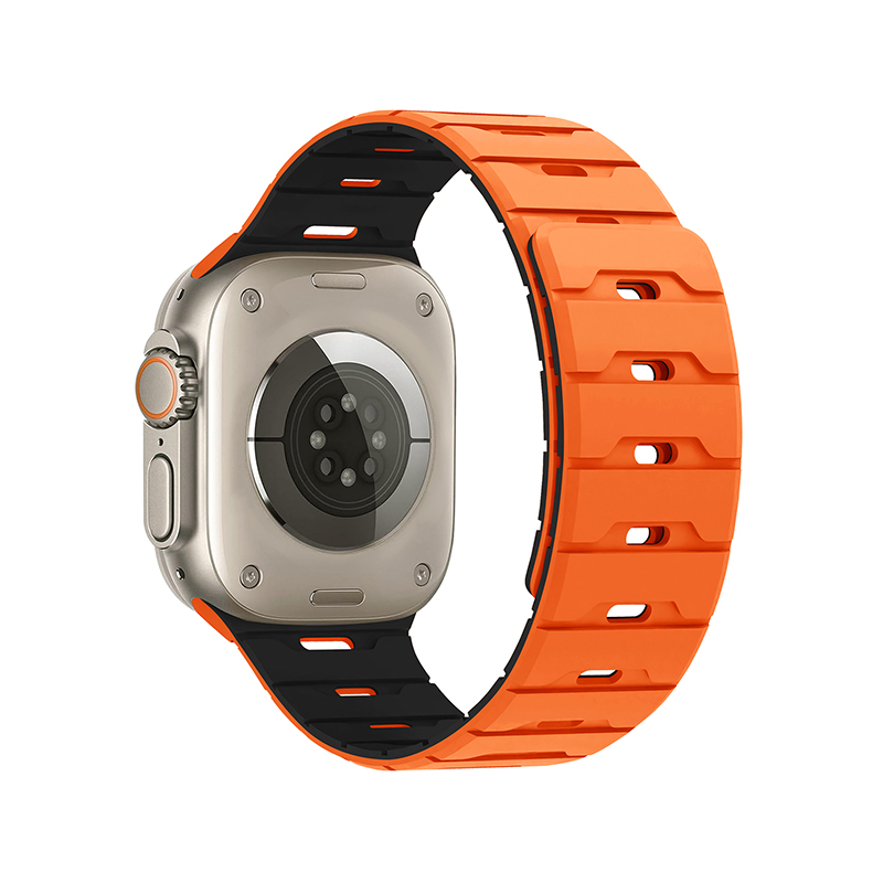 Silicone Magnetic Watch Strap iWatch.Dragon Scale Silicone Magnetic Watch Strap