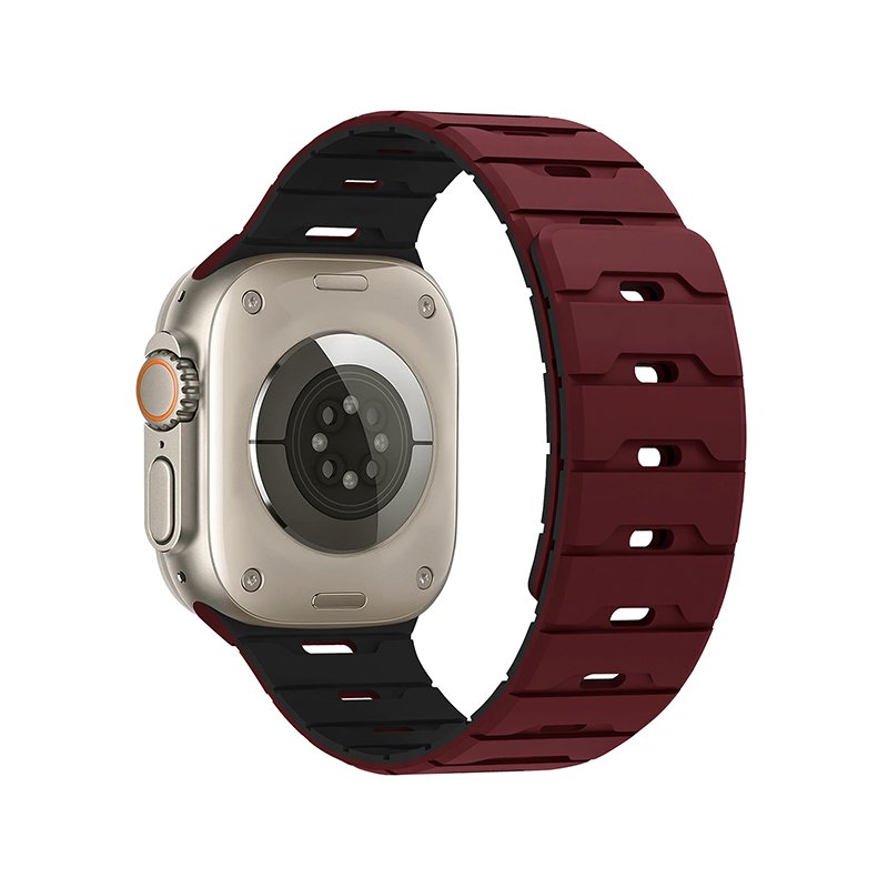 Silicone Magnetic Watch Strap iWatch.Dragon Scale Silicone Magnetic Watch Strap