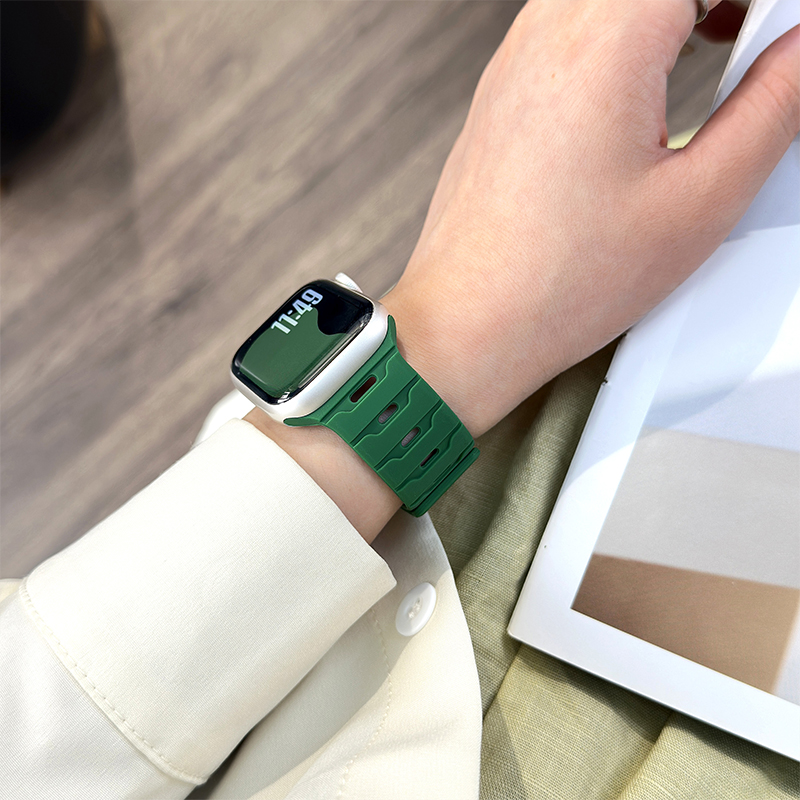 Silicone Magnetic Watch Strap iWatch.Dragon Scale Silicone Magnetic Watch Strap