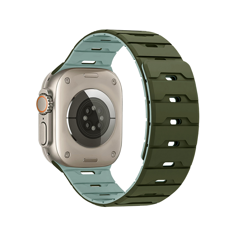 Silicone Magnetic Watch Strap iWatch.Dragon Scale Silicone Magnetic Watch Strap