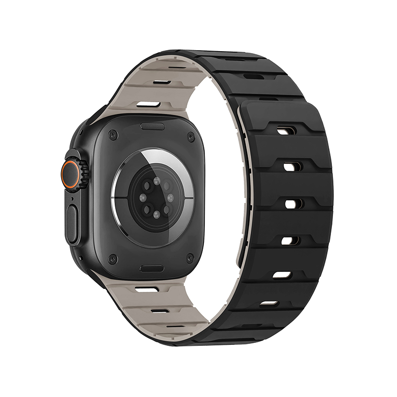 Silicone Magnetic Watch Strap iWatch.Dragon Scale Silicone Magnetic Watch Strap